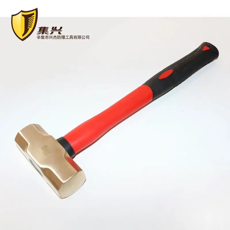 1kg brass octagonal hammer with plastic handle, brass hammer, large hammer, copper hammer/hammer