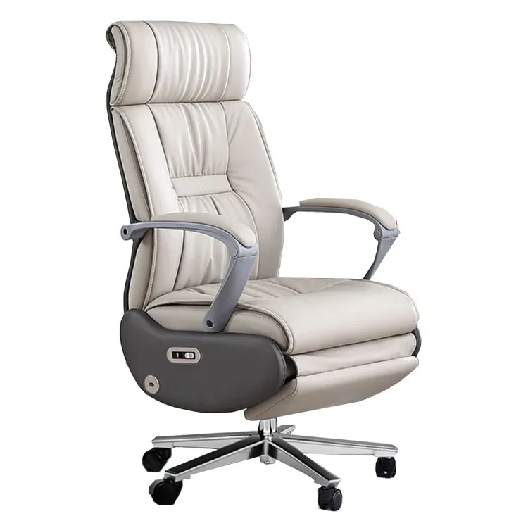 

Genuine Leather Electric Boss Chair Home Office Swivel Lift Recliner Executive Chair Function Office Computer Chair