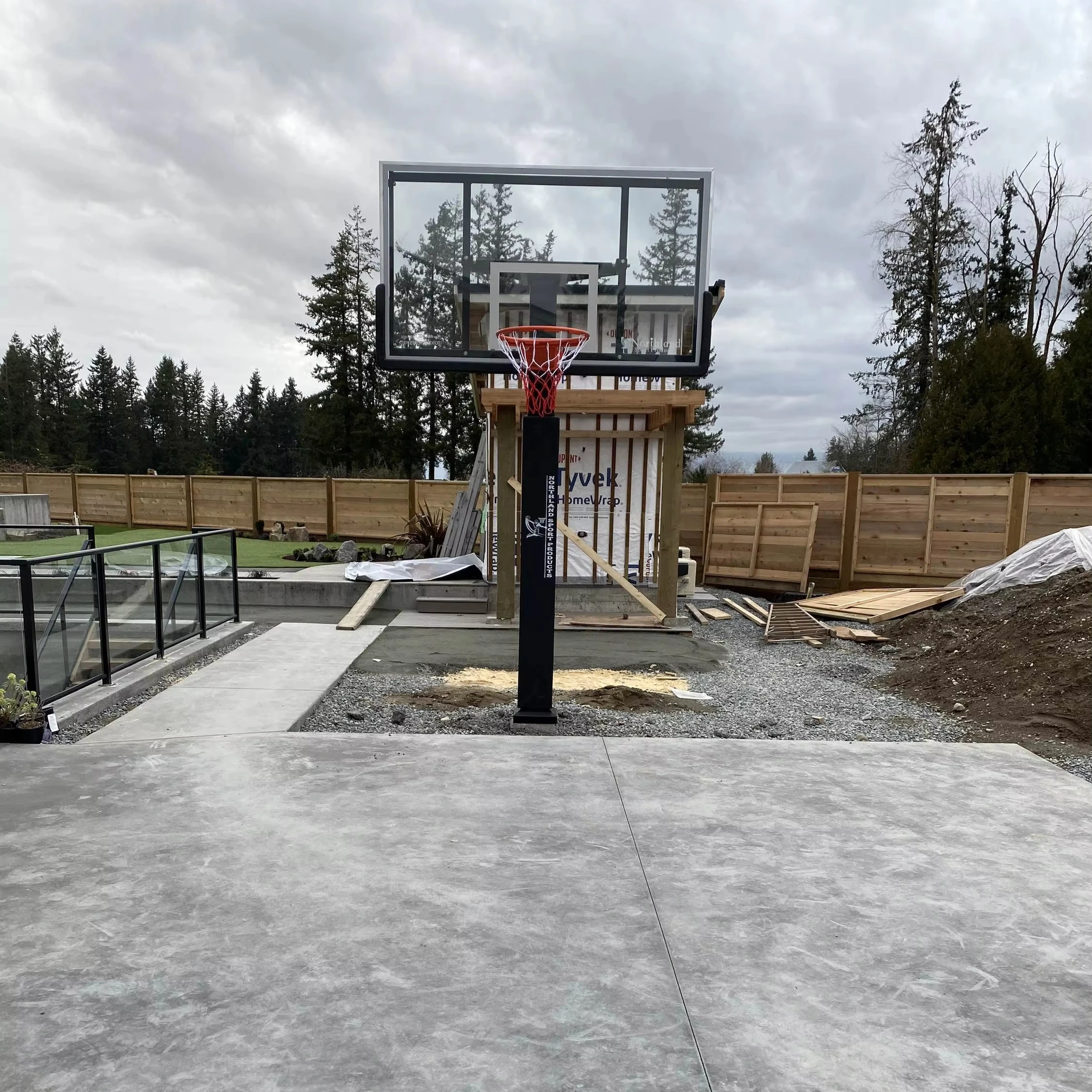 ห่วงบาสเก็ตบอลฝังพื้นแบบปรับความสูงได้คุณภาพสูง