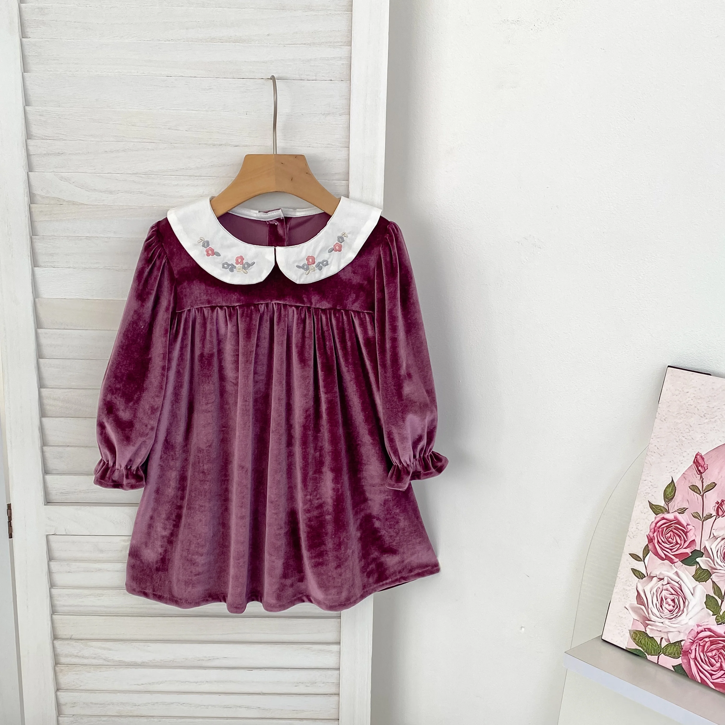 Herbst Baby Mädchen Kleidung Stickerei Weihnachten Party Kleid Kostüm 1-6Yrs Kleinkind Mädchen Geburtstag Kinder Kleidung Weihnachten Kleider – Detail 5