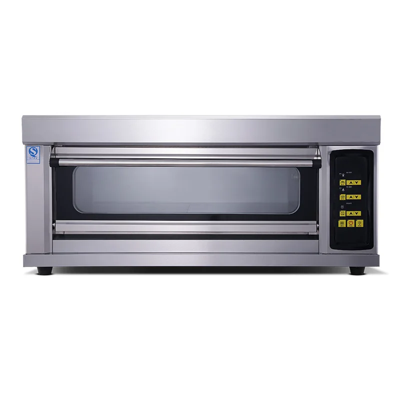 Horno comercial edición informática calefacción eléctrica Gas un piso dos platos horno plano hornear lujo hornear Pizza grande