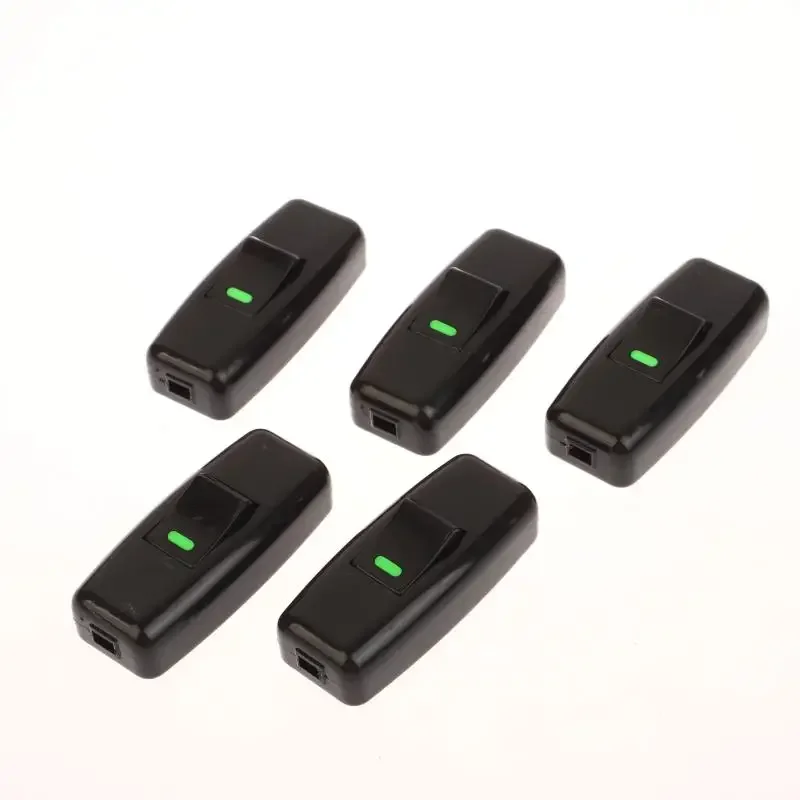【YY】1/5Pcs Boat Shape Switch Home Light Switch Classic Inline On/Off Table Lamp Switch Wire Cable Switch Electrical Accessories