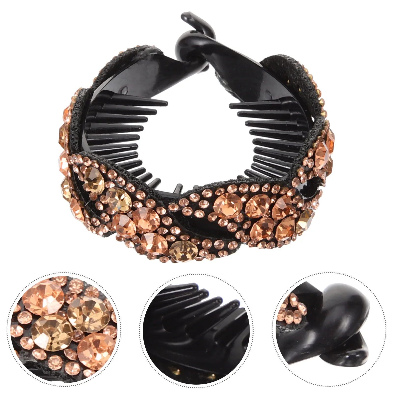 

Hair Clips Ponytail Holder for Styling Accessories Girls Light Brown Durable Comfortable Daily Wear Party Gift