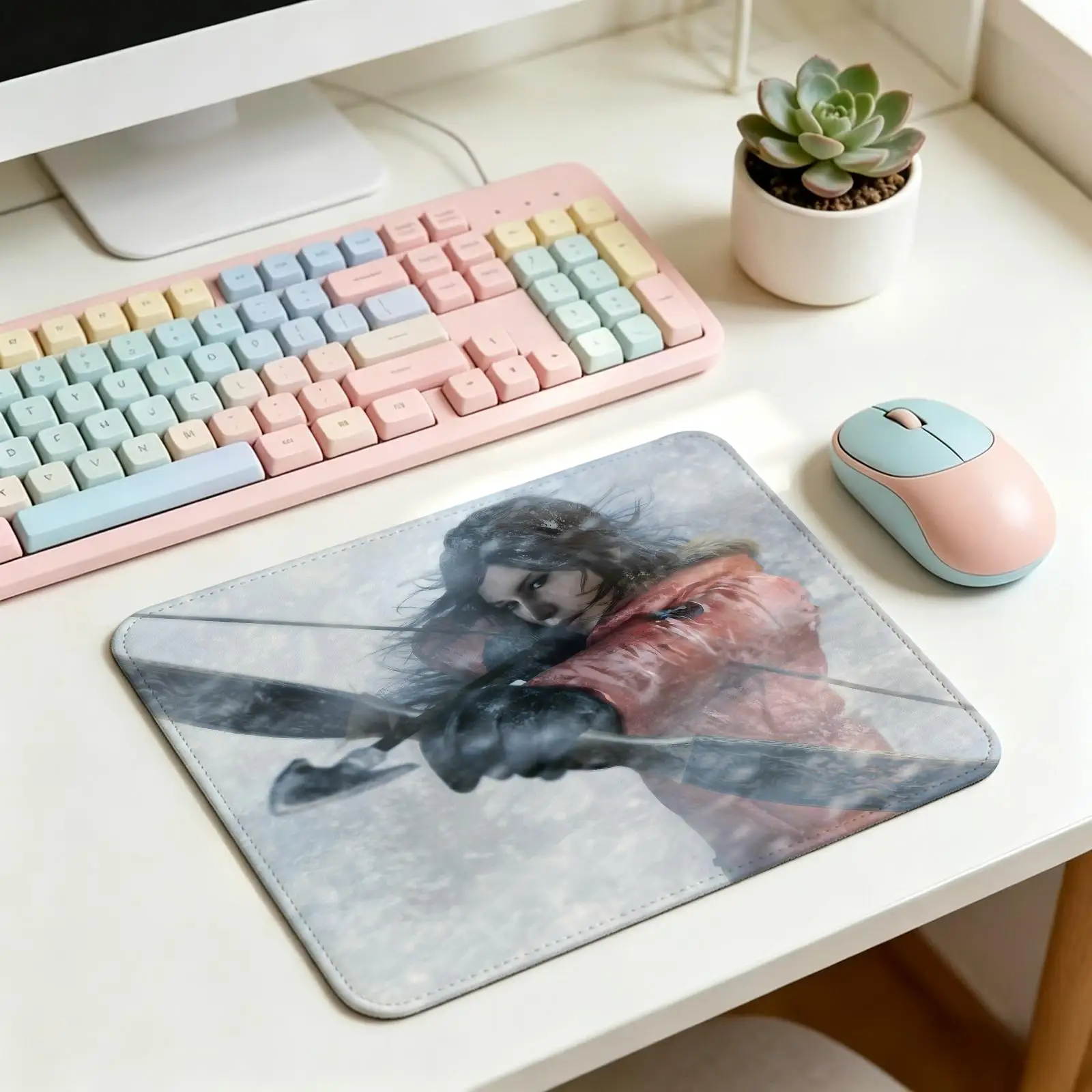 S/M/L Gaming Mat,Reinforced Stitched Edge,hot game Tomb Raider  Portable Non‑Slip Pad for Laptop Office & E‑Sports Game Play