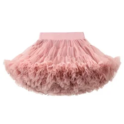 Girl Tutu Skirt Quality Multi Colour Fuffy Tulle Girl Skirt Princess Ball Gown Pettiskirt Party Performance Kids Clothes B023/62