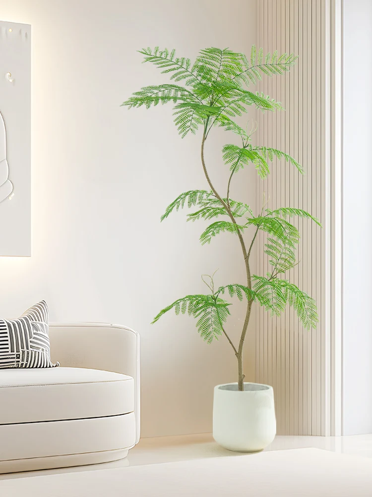 

Искусственное растение Blue Flame Tree: роскошное напольное украшение для гостиной, высококачественная имитация биоразнообразного живого растения O...