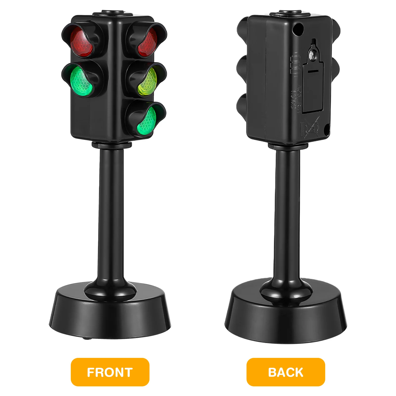 2 Pcs Traffic Signs for Kids Brake Light Model Road Toys Lamp Prop Signal Child Train