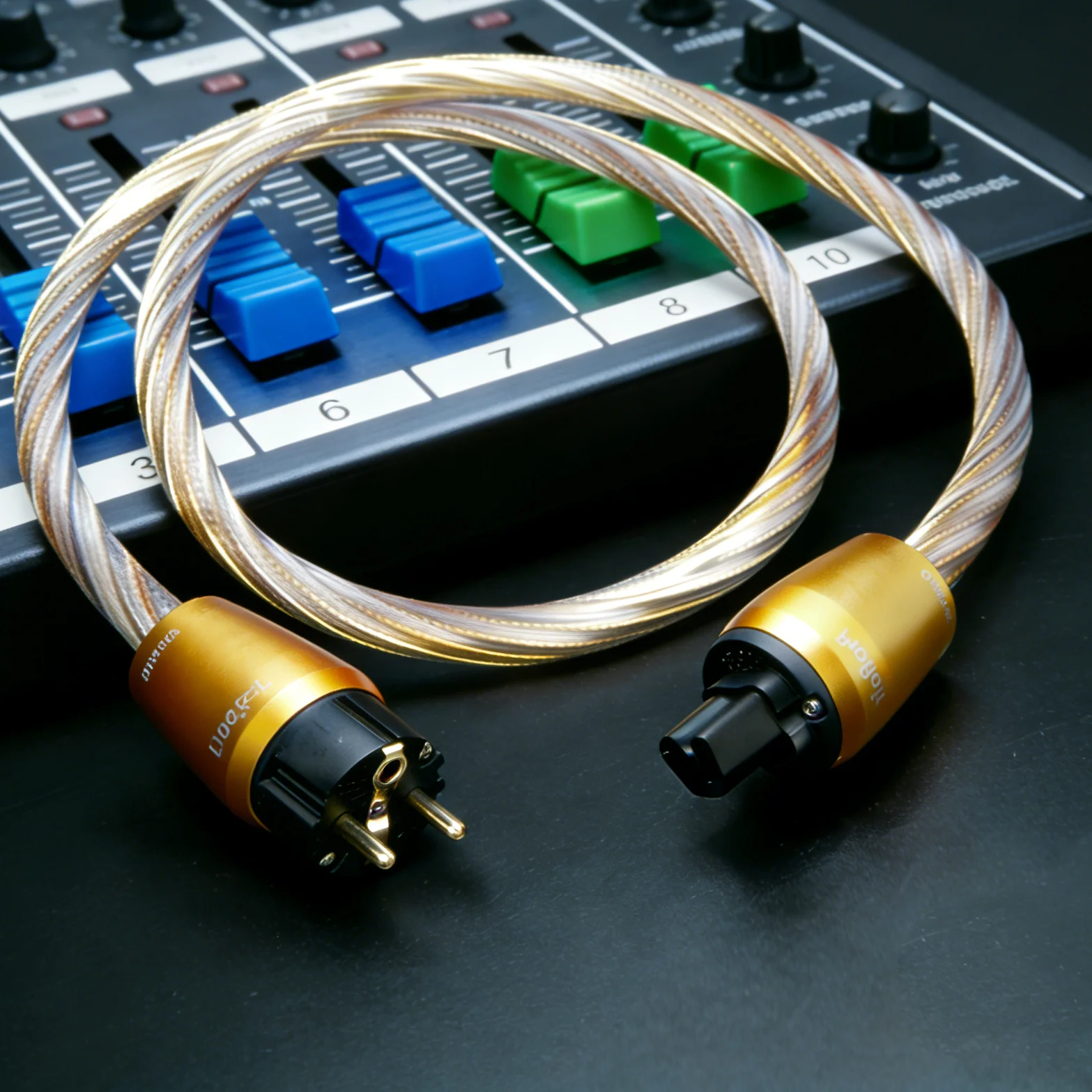 

Gold power cable OCC Silver Plated power cord IEC 320 C15 Power Cord Audiophile Amplifier Audio EU/US/AU Schuko Power Wire Line