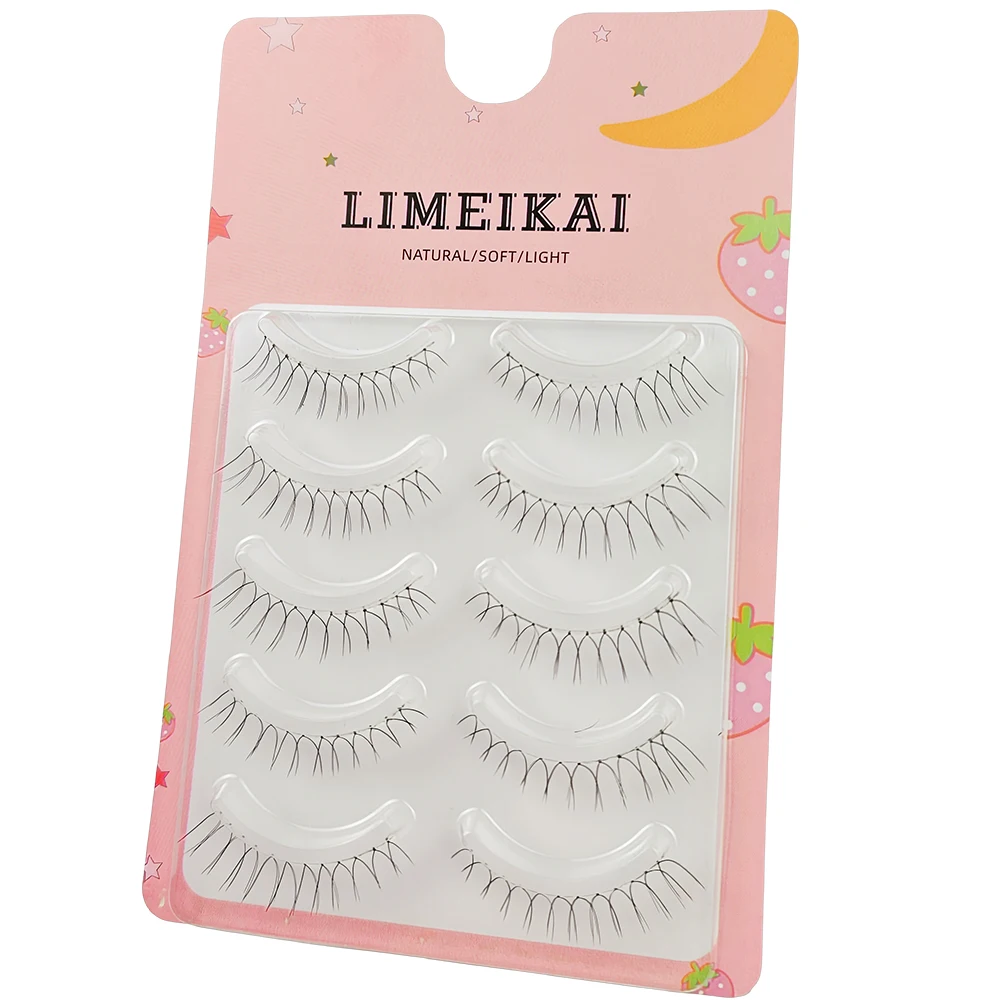 10 Paar falsche Wimpern im Anime-Stil, 11 mm, gekräuselt, C-förmig, Dicke 0,07, keine Verformung – Detail 11