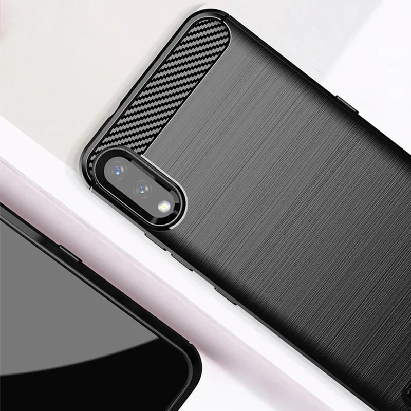 Full Protective Back Cover for LG K22 k22+ Shockproof Carbon Fiber Case for lg k22 plus Anti-knock Silicone Phone Case