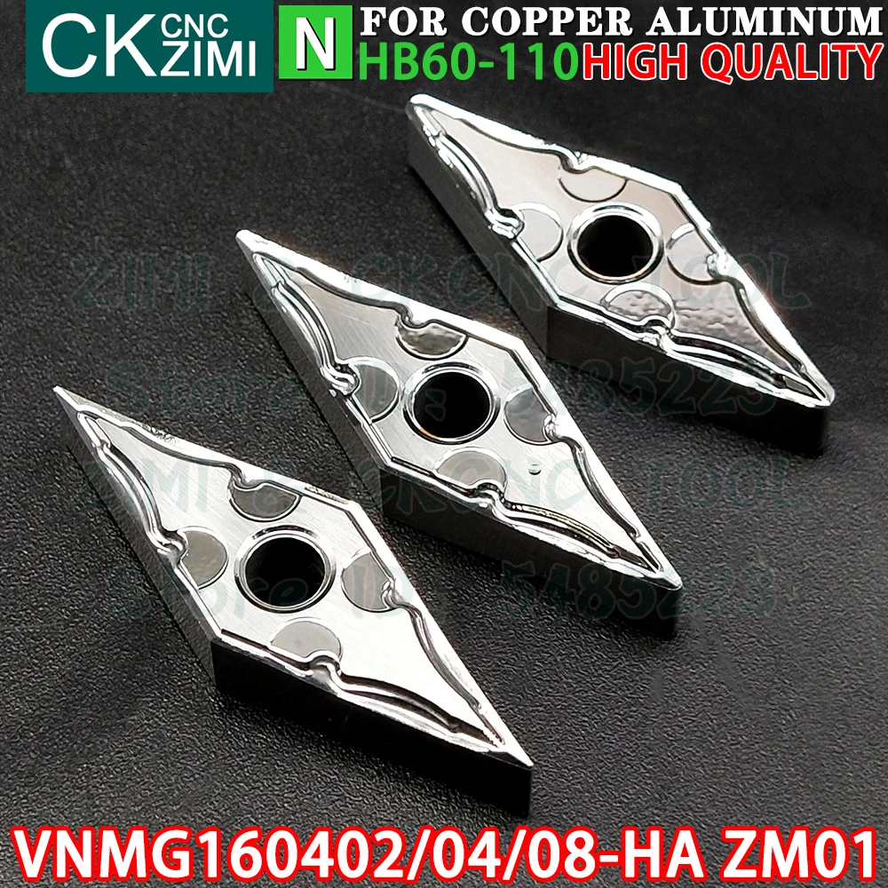 

VNMG160402-HA ZM01 VNMG160404-HA ZM01 VNMG160408-HA ZM01 Твердосплавный алюминий Пластины Токарные пластины Инструменты ЧПУ VNMG1604 VNMG 1604 механический резак Токарный станок металлу Режущие инструменты для алюминия