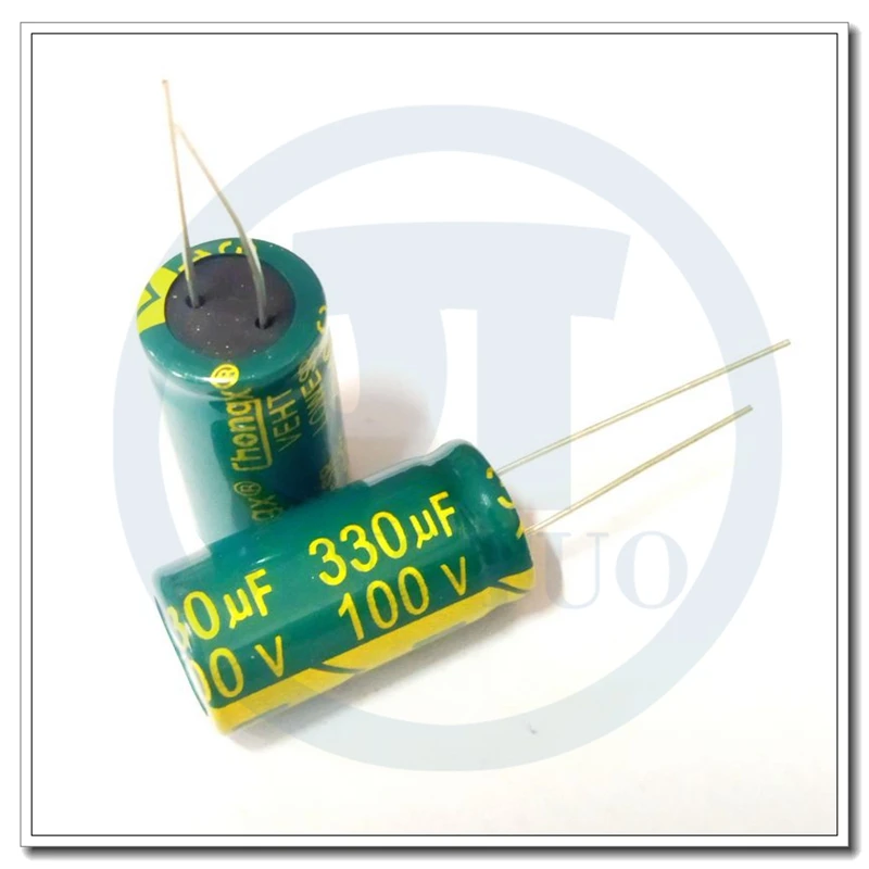 3pcs 330uF100V 330V100uF 330MFD 100WV 13x25mm Radial Aluminum Electrolytic Capacitor