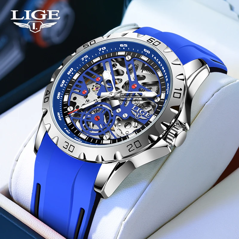 

LIGE Top Brand Quartz Wristwatch Fashion Tourbillon Luxury Watches Men Sport Military Waterproof Luminous Men Watch Reloj Hombre