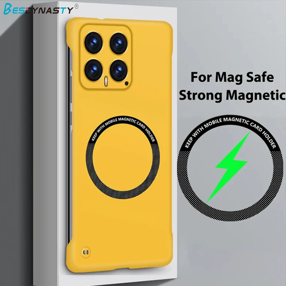 

Frameless Slim For Magsafe Magnetic Case For Redmi Mi 14 13 12 11 10 Pro Ultra K70 K60 K50 Wireless Charging Matte Thin Cover