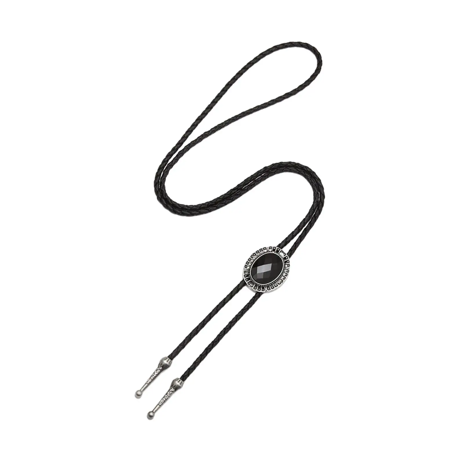 Bolo Tie Alloy Pendant Fashion Oval Necktie for Holidays Party Birthday Gift