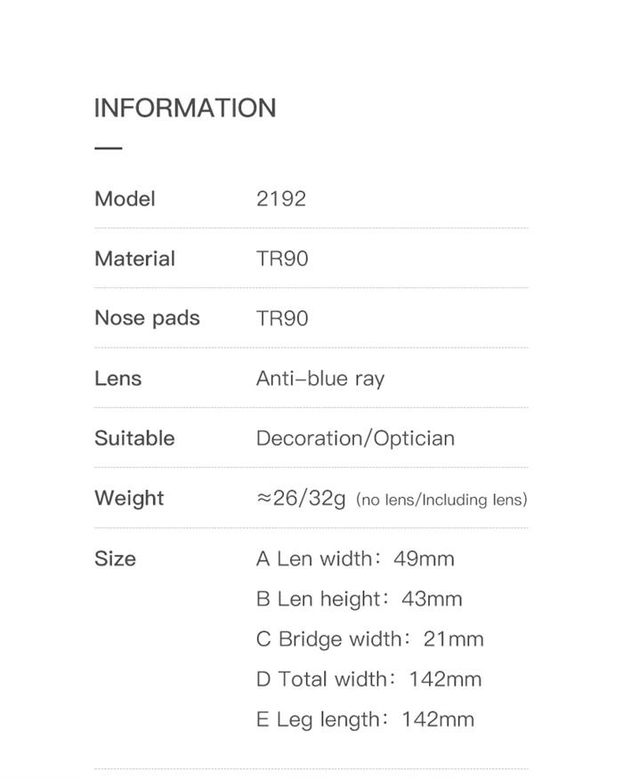 Blauer Rahmen, Lichtblocker, Computer-Kurzsichtigkeitsbrille für Damen, TR90, Myopie, photochrome Brille – 0,5 – 0,75 bis -6,0 – Detail 8