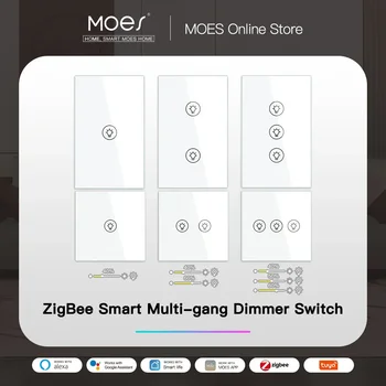 الذكية زيجبي متعددة عصابة ضوء باهتة التبديل التحكم المستقل الذكية تويا APP التحكم يعمل مع أليكسا جوجل المنزل 1/2/3 عصابة