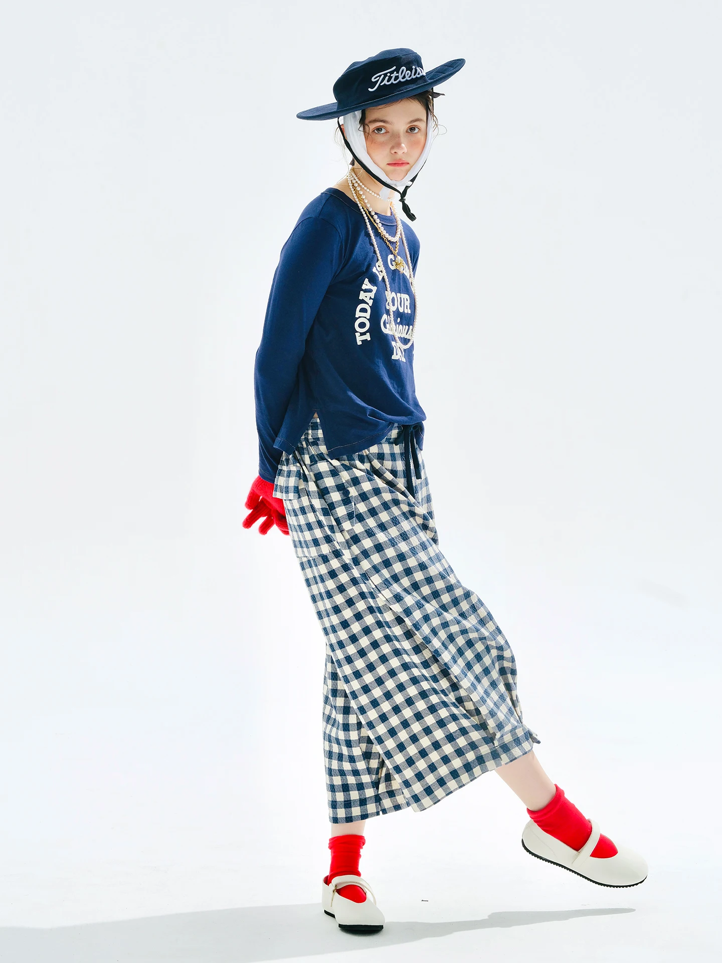 imakokoni الأصلي أوائل الخريف اليابانية الأدبية فضفاضة المرأة السراويل المستقيمة مع مرونة الخصر 255174