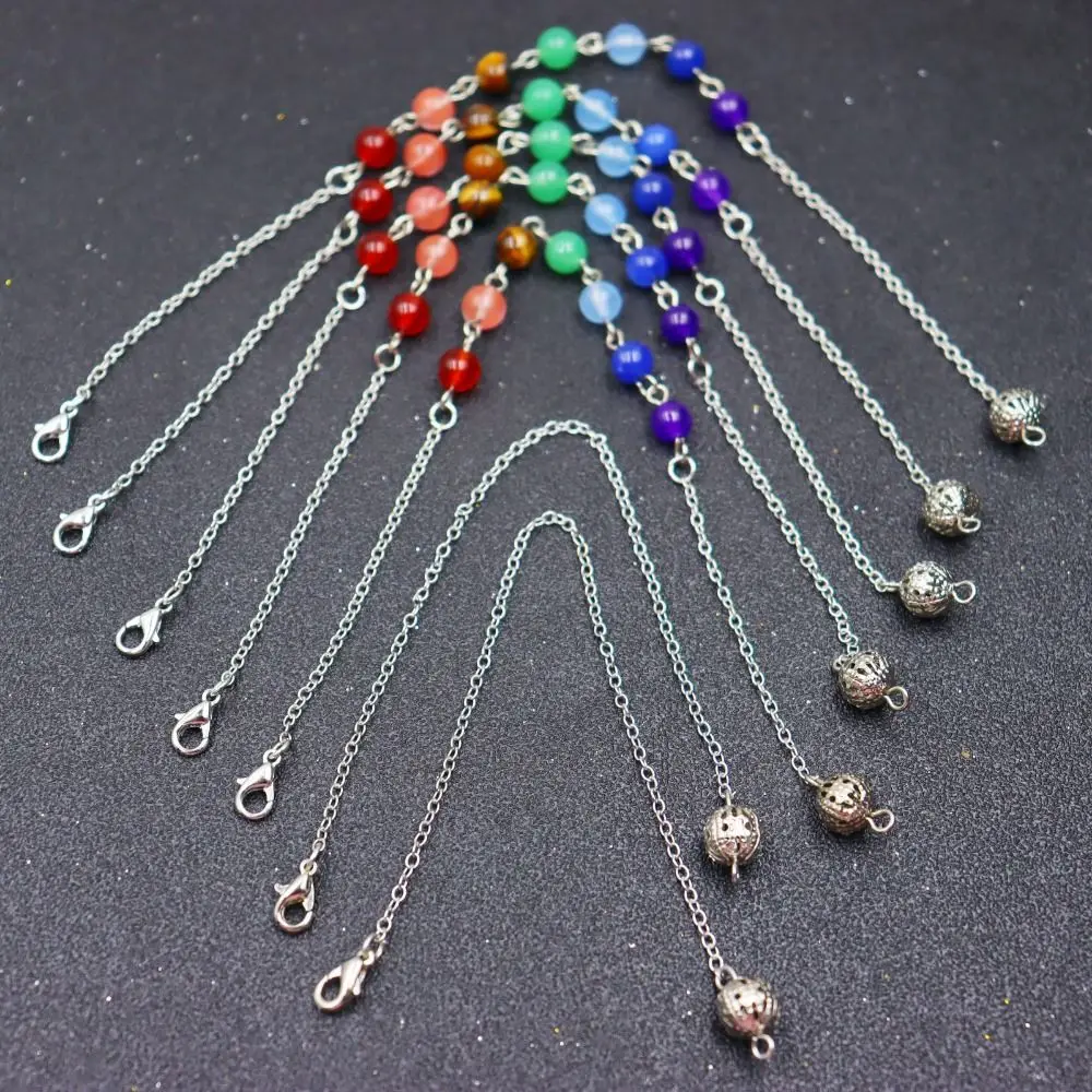 7 Chakra Bead Chakra Bead Chain Gold Color Silver Color Pendulum Pendant Accessories Jewelry Findings DIY