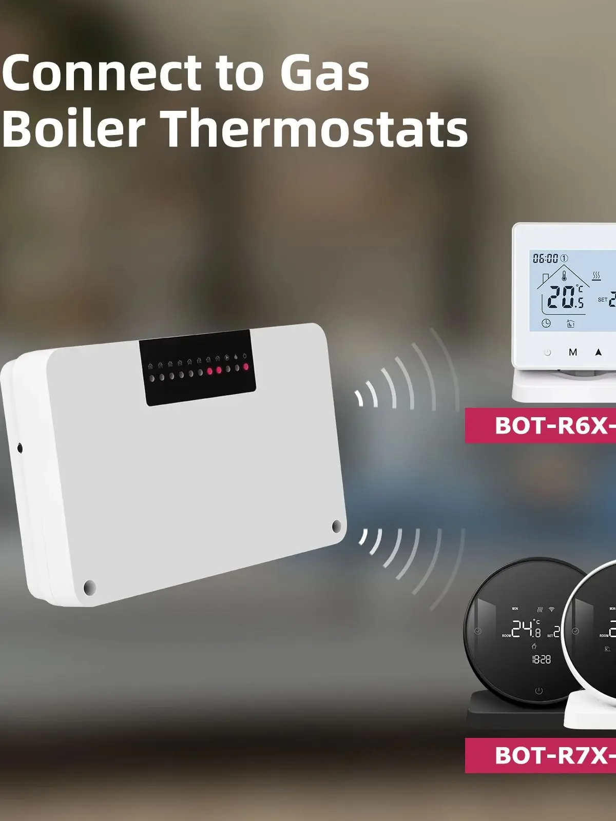 Beok Bezprzewodowy Termostat Sterujący Ogrzewaniem Wifi Smart Home 8-kanałowy System Ogrzewania do Kotła Gazowego, Grzejnika Wodnego i Siłownika podłogowego — 2