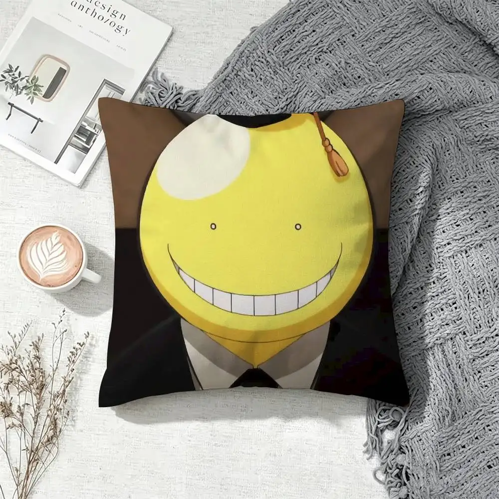 Assassination Classroom Koro sensei  Square Pillow Case Multi Sizes For Car Home Bedroom Decor Custom Valentine Gifts