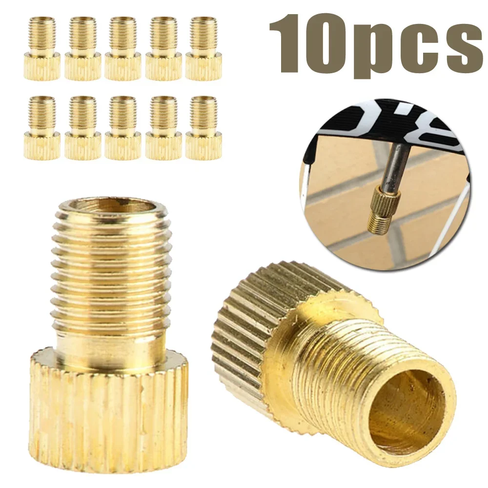 10Pcs Presta ToSchrader Air Pump Bicycle Zinc Alloy MTB Road Mountain Bike Valve Adaptor Converter Adapter Parts Accessories