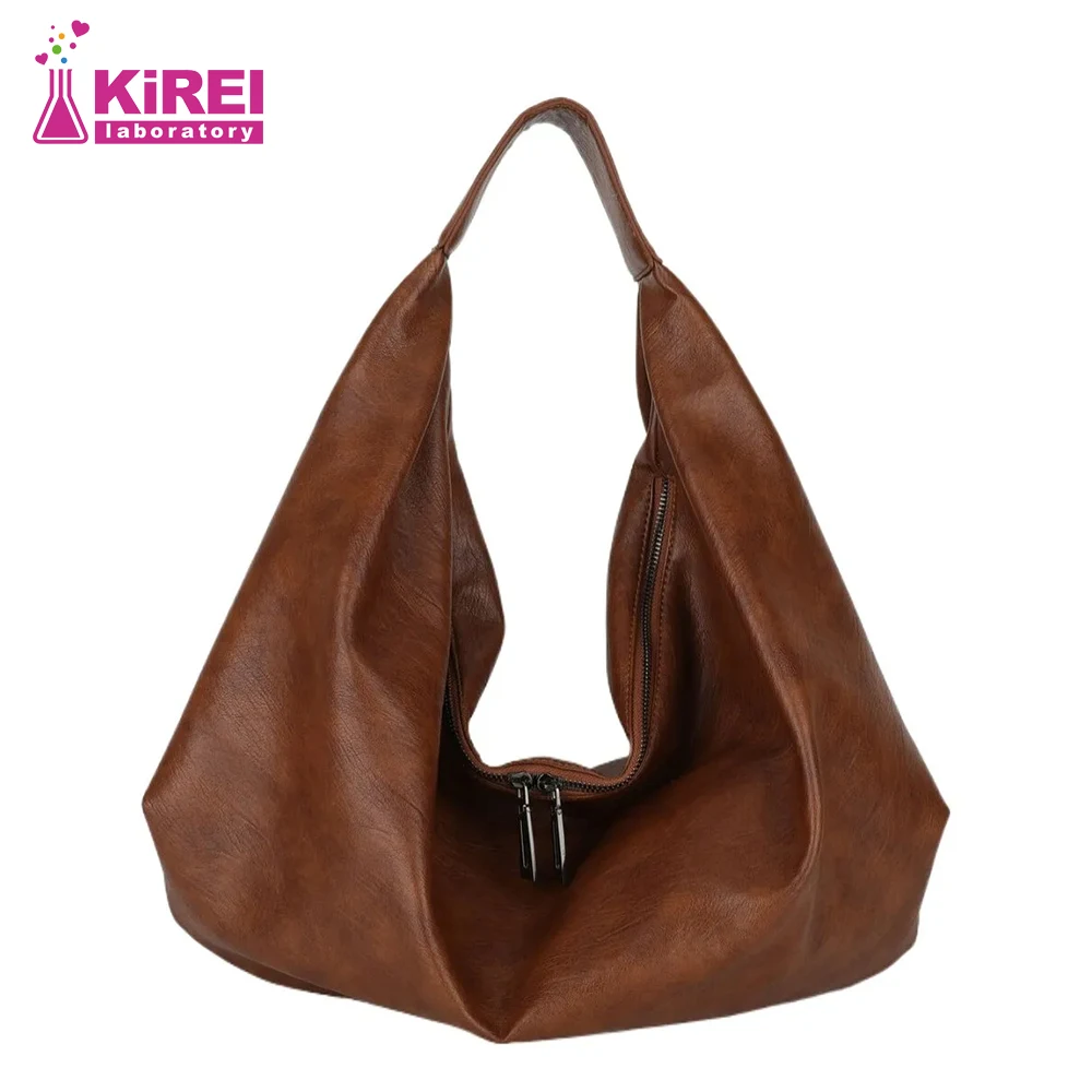 

Retro Tote Bag For Women Large Volume Underarm Single Shoulder Bag Simple and Stylish Soft Leather PU Handbag For Daily Use