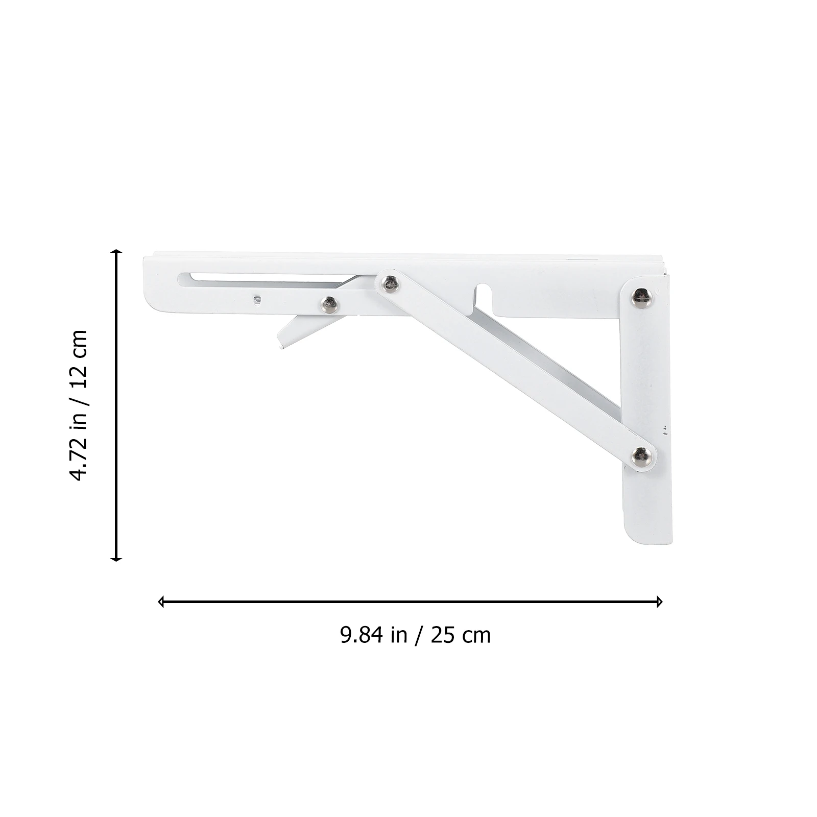 

2pcs 8 Inch Folding Shelf Brackets Stainless Steel Wall Mount Thickened Support Triangle Brackets Saving 90