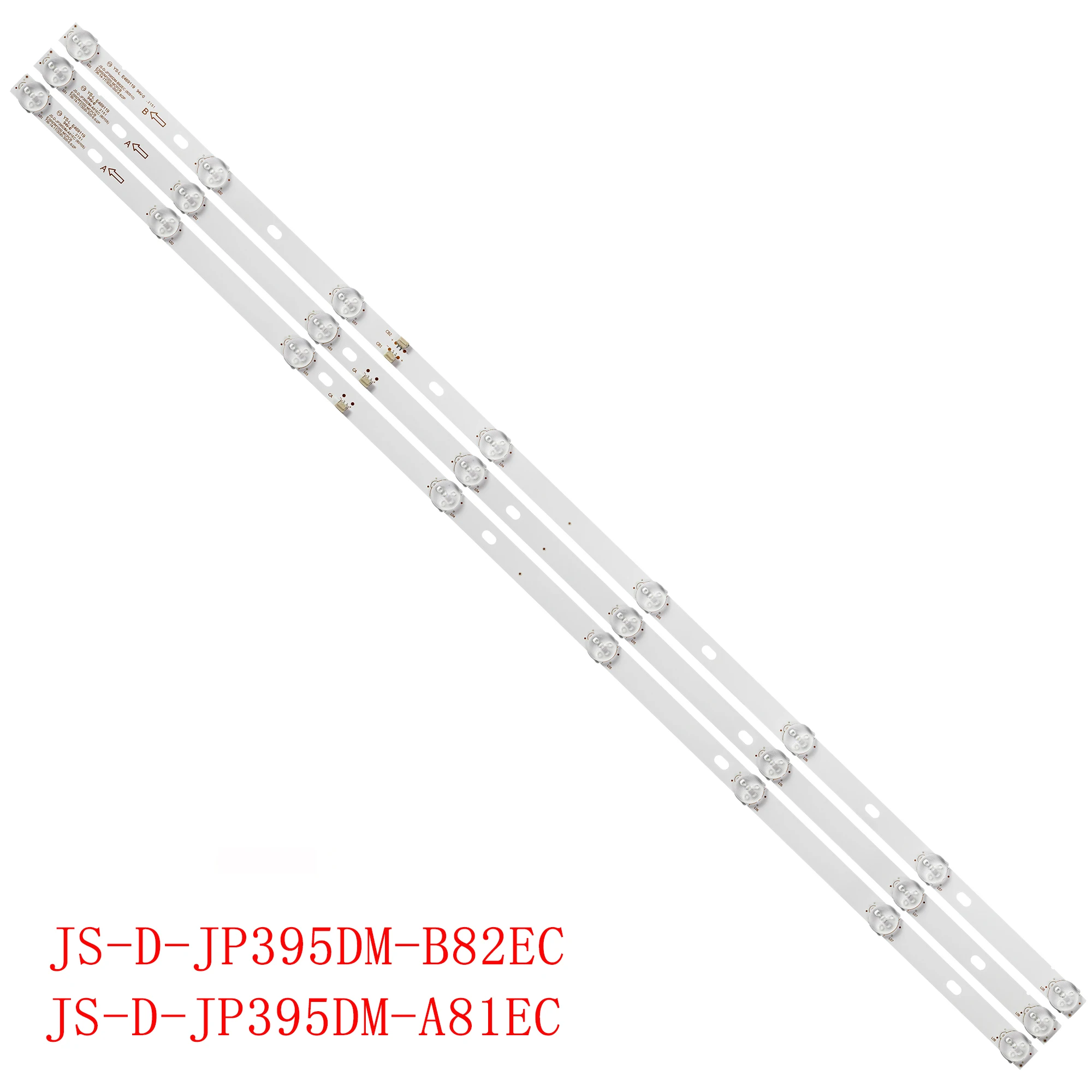 3PCS LED strip 8 lamp for D40-M30 40BF400 40KF520  JS-D-JP395DM-A81EC JS-D-JP395DM-B82EC (80105) E395DM1000 MCPCB ND40N2100 JLX