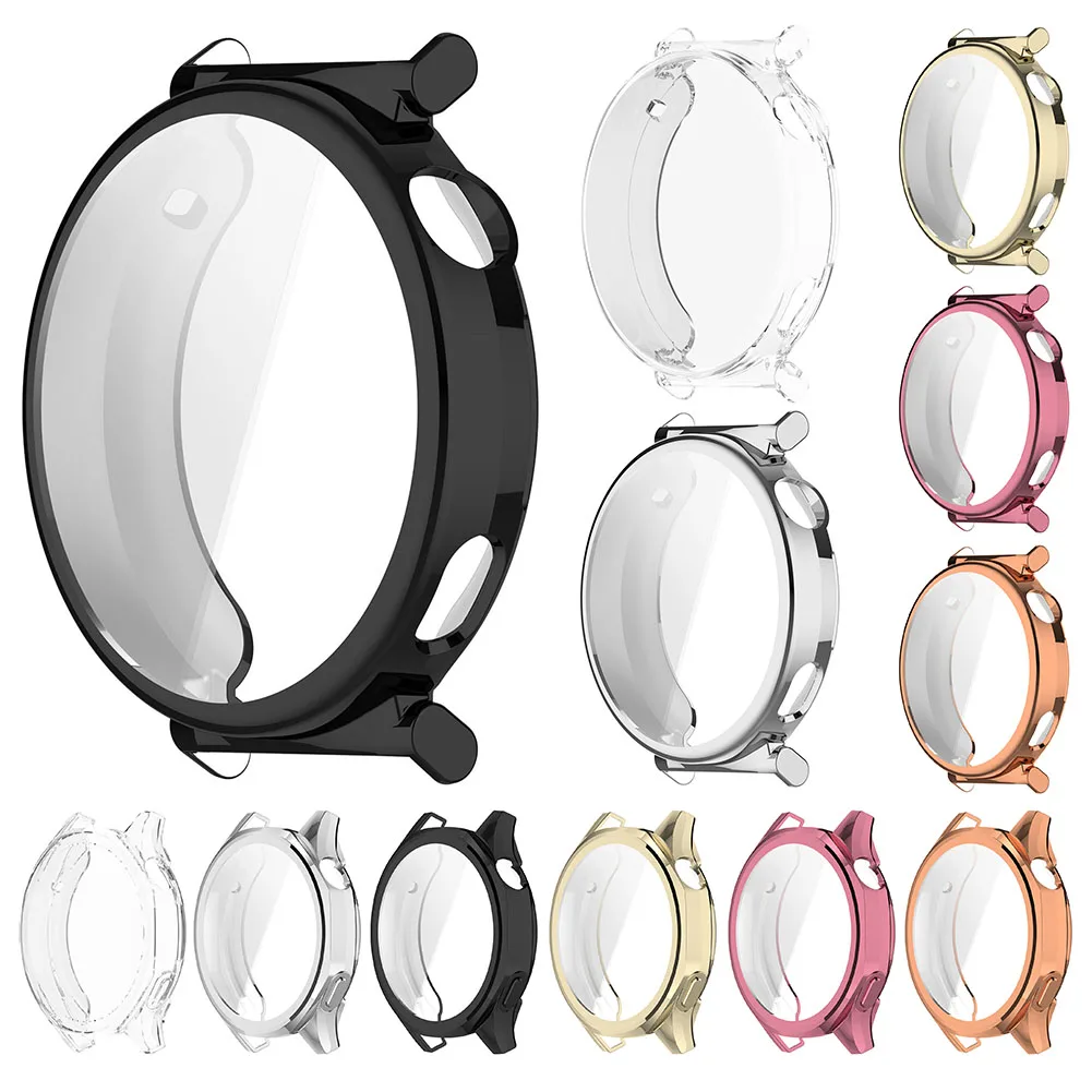 TPU Full Case ฝาครอบทั้งหมดป้องกันหน้าจอกันชนหน้าจอป้องกันกรณี Soft TPU กันชนสําหรับ Huawei Watch GT5 46 มม.41 มม.