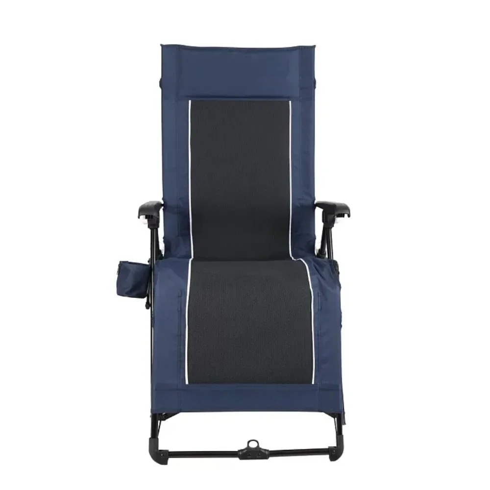 2023 New Ozark Trail Quad Zero Gravity Lounger Camping Chair, Blue, Adult