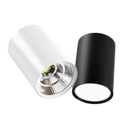 Luminária regulável para teto, lâmpada cilíndrica, 5w, 7w, 9w, 12w, 15w, 18w, 24w, 30w, 36w