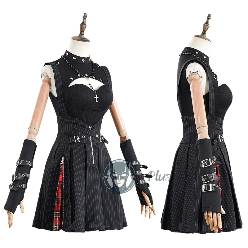 Аниме Миса Death Note Косплей Костюм Amane Misa Платье Наряд Ожерелье Готическая Черная Униформа Юбка Комплект Аниме Одежда для Женщин