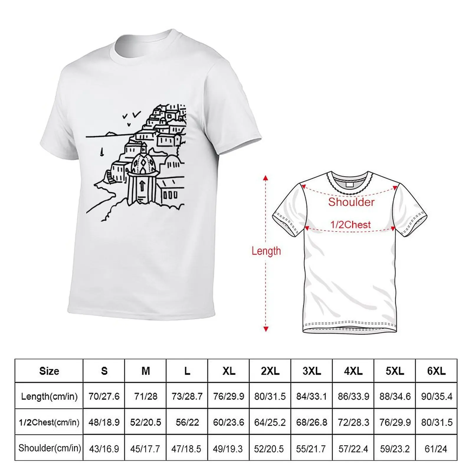 Positano landscape T-Shirt man t shirts high quality luxury brand man t shirt cotton high quality mens graphic t shirts T-shirt