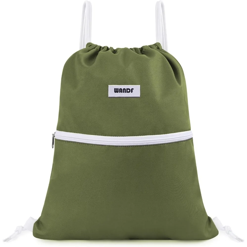 กระเป๋าเป้สะพายหลังแบบเชือกผูก กระเป๋าผ้าร่ม กระเป๋าซิป กระเป๋าไนลอนกันน้ำ สำหรับออกกำลังกาย ช้อปปิ้ง เล่นกีฬา โยคะ