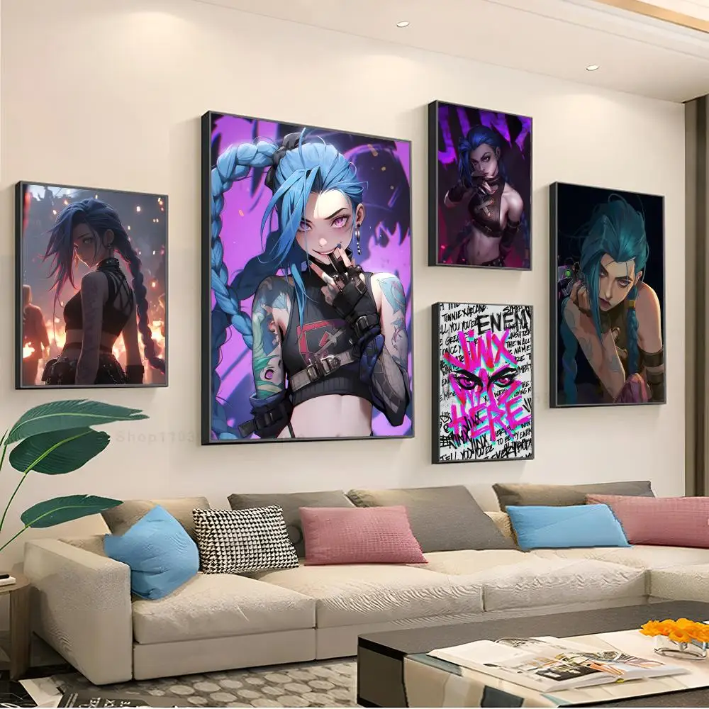 

League Of Legends Jinx Poster Paper Print Home Living Room Bedroom Entrance Bar Restaurant Cafe Art Painting Decoration