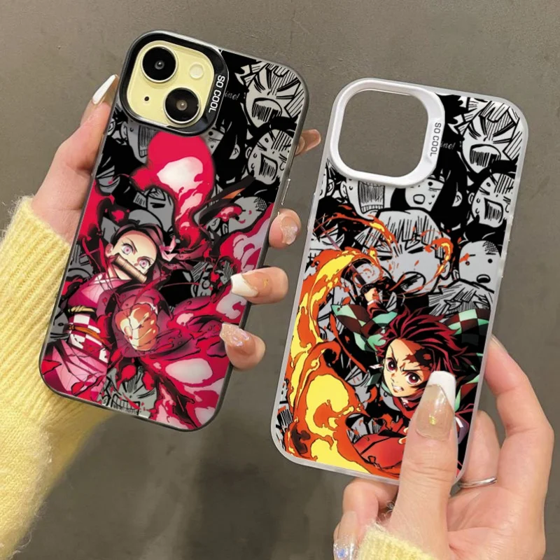 Carcasa Demon Slayer Kamado Tanjirou Nezuko para IPhone 17 Pro Max Air 16 15 14 X XS MAX XR 8 7 Plus 12 13 Mini funda IMD