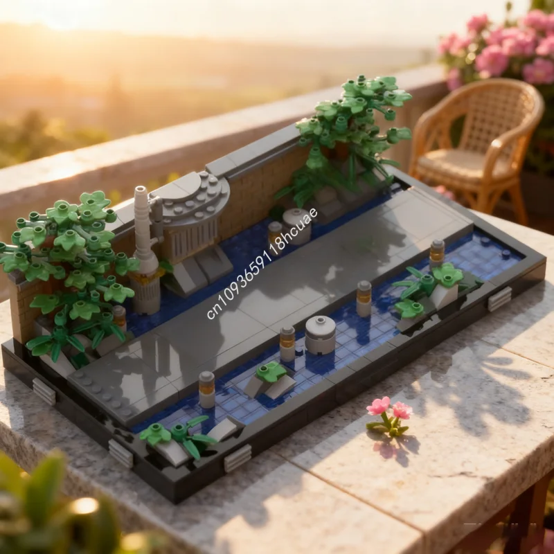 

631 шт. MOC The Magistrate Diorama Коллекция Mando Star Модель Строительство Рождественские подарки Блоки Игрушка DIY Идея Образовательный кирпич Дети