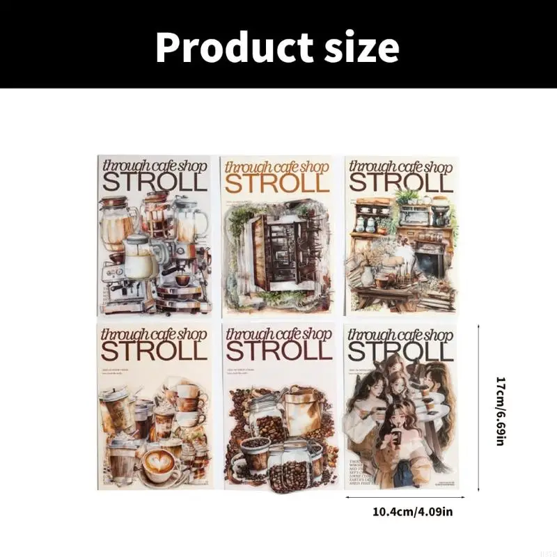 H37B 30 folhas Série cafeteria Série cafeteria Decalque decorativo adesivo para laptop