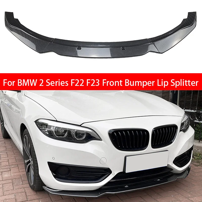 

or BMW 2 Series F22 F23 220i 218i 228i 225d 220d 218d 2014-2021 Car Front Bumper Lip Splitter Spoiler Protector Body Kit