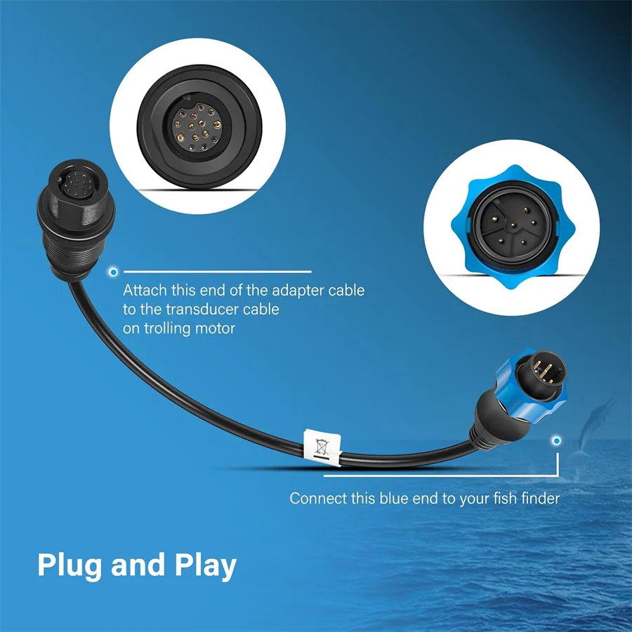 MKR-DSC-10 1852077 DSC-Adapterkabel für Lowrance 7-Pin Fischfinder für Minn Kota Motor Spectrum Chirp Transducer für 2D Sonar – Detail 2