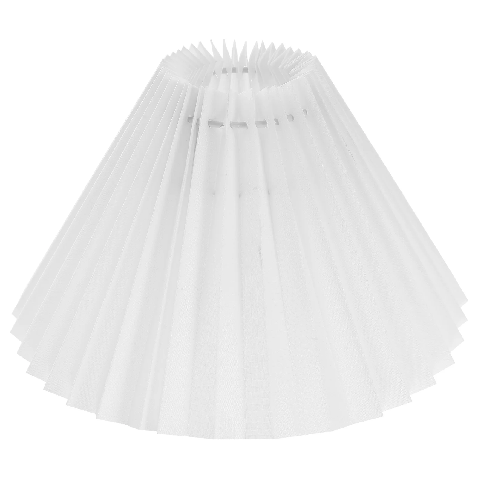 

Pleated Fabric Lampshade For Table Lamps E27/E14 Retro Style Detachable Durable Light Diffuser Soft Illumination Bedroom