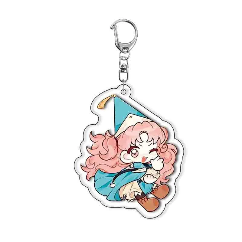 Anime Witch Hat Atelier Acrylic Keychain Cartoon Creative Funny Bag Pendant Cute Bag Charm Keyring Friends Fans Gifts