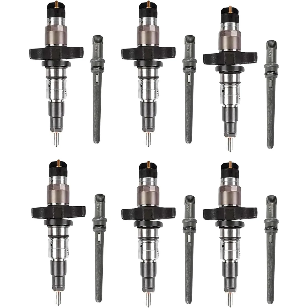 

6PCS 0986435505 3968158 3964273 Common Rail Fuel Injectors for Dodge Ram 2500 3500 5.9L Cummins ISB ISBe 5.9 Engine