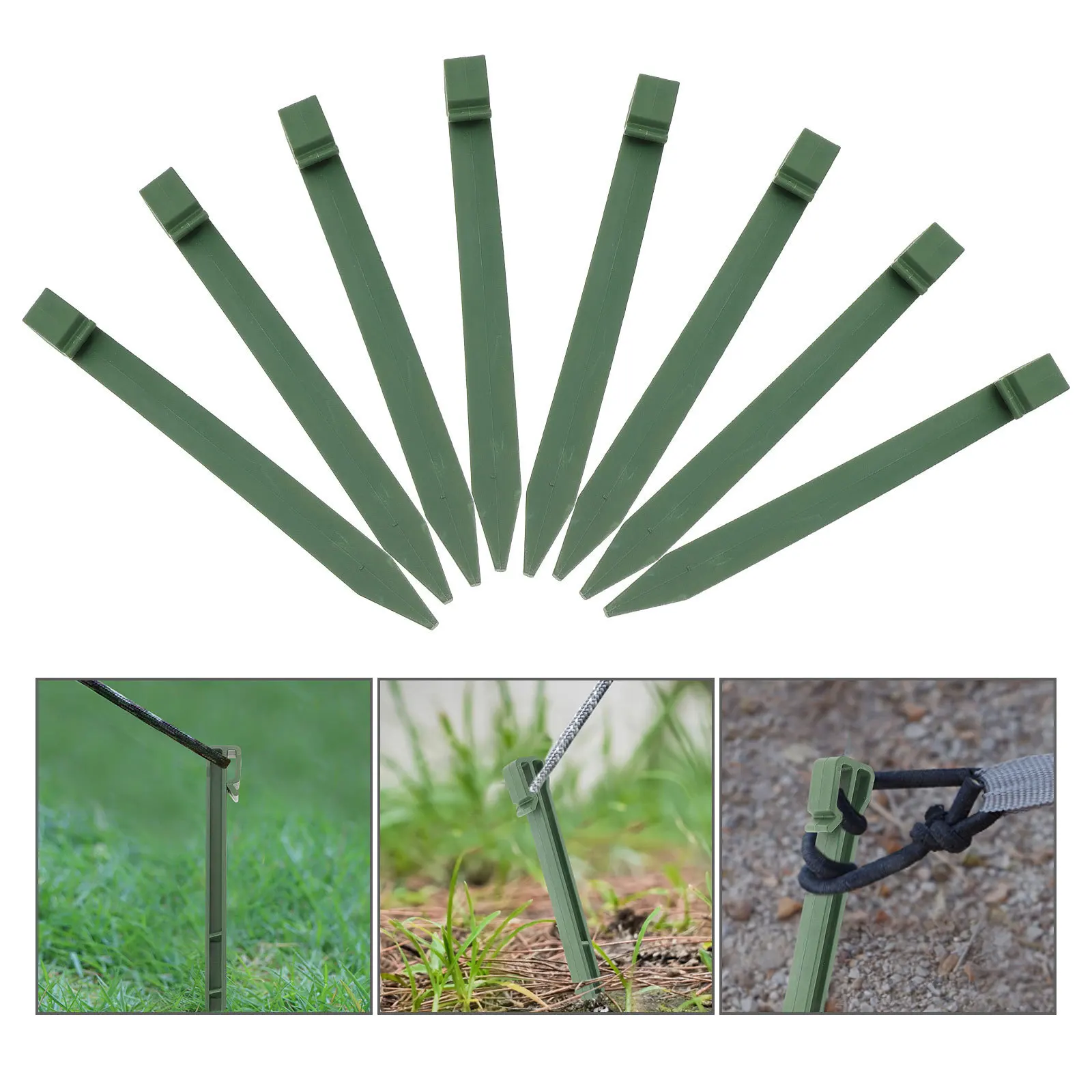 

20Pcs Heavy Duty Plastic Tent Stakes Thickened Sand Snow Ground Fixing Camping Outdoor Tarp Windproof Accessories