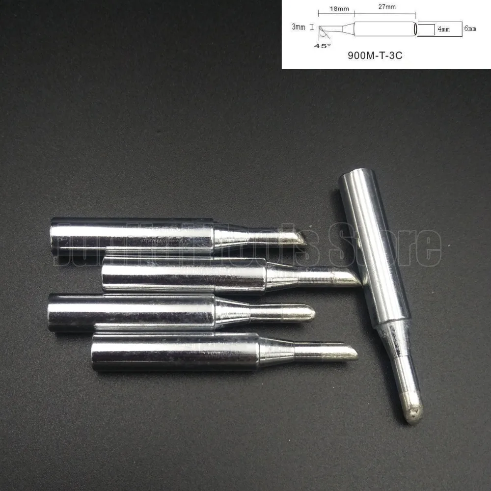 5Pcs 900M Soldering Tips 900M-T-4C 900M-T-B 900M-T-1.2D 900M-T-3C 900M-T-2C 900M-T-I 900M-T-2.4D 900M-T-1C 900M-T-K 900M-T-1.6D