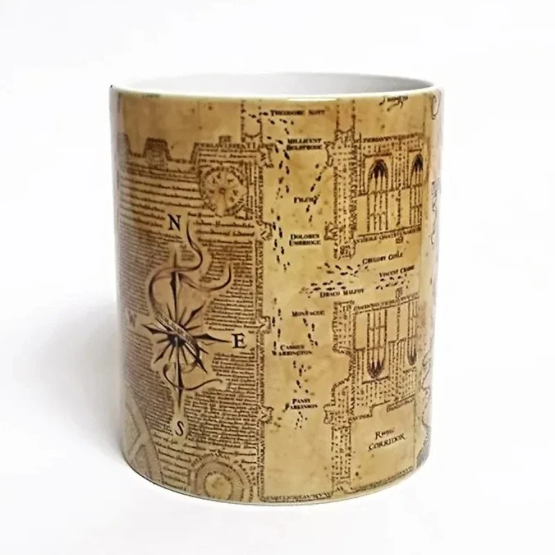 Magic Marauders Map Mug, 11oz, Color Changing Mug, Sensitive Ceramic Coffee Mugs, Tea Cup, Best Gift for Friends, Drinkware