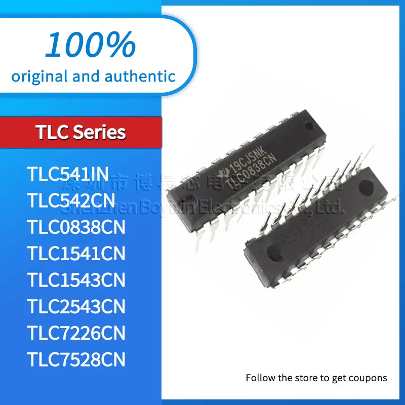 TLC0838CN TLC541IN TLC542CN TLC1541CN TLC1543CN TLC2543CN TLC7226CN TLC7528CN analog-to-digital conversion ADC PDIP-20