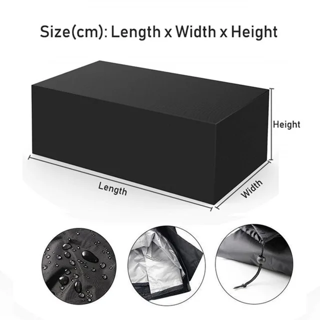 

Защитный чехол для садовой мебели из оксфордской ткани, размер 68, серебристый, водонепроницаемый, для стола, стульев, дивана, защита от пыли и дождя.