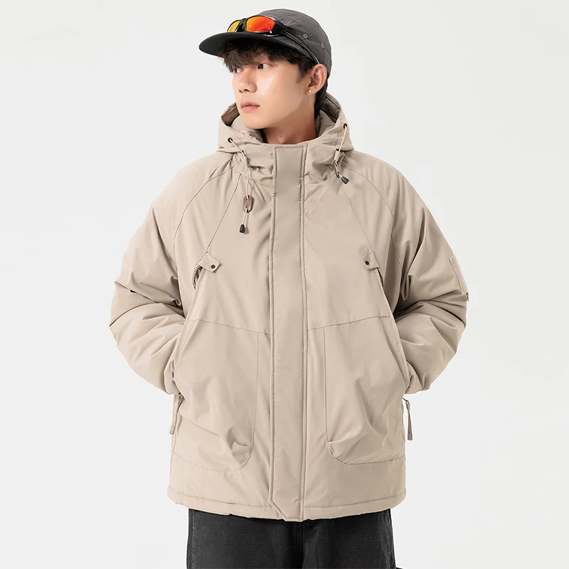 

Men's Hooded Cotton Winter Loose Windproof, Waterproof and Warm Work Jacket